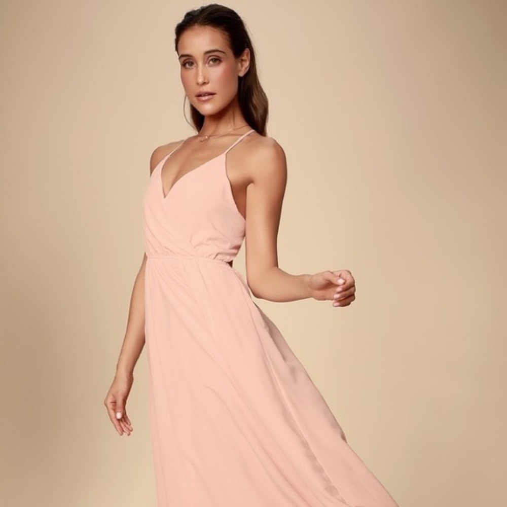 Lulu’s Everything’s All Bright Blush Pink Maxi